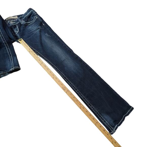Big Star Bootcut Jeans Size 27 Low Rise Bootcut Jeans Dark Wash - Picture 8 of 12